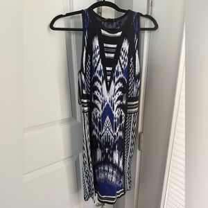 Roberto Cavalli Blue Patterned Dress